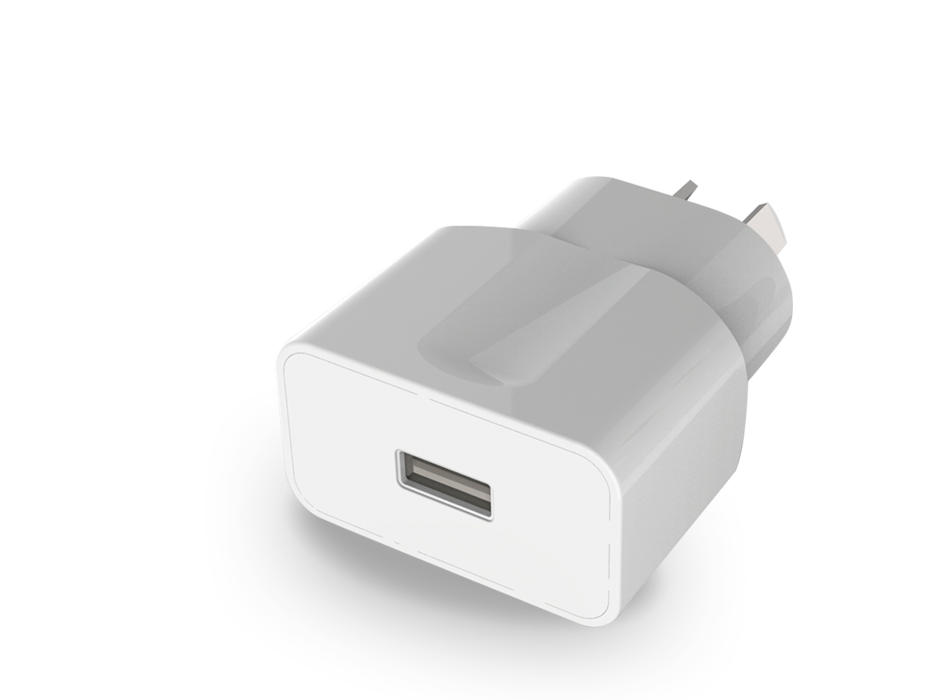 Cargador viajero 2 Amp USB blanco